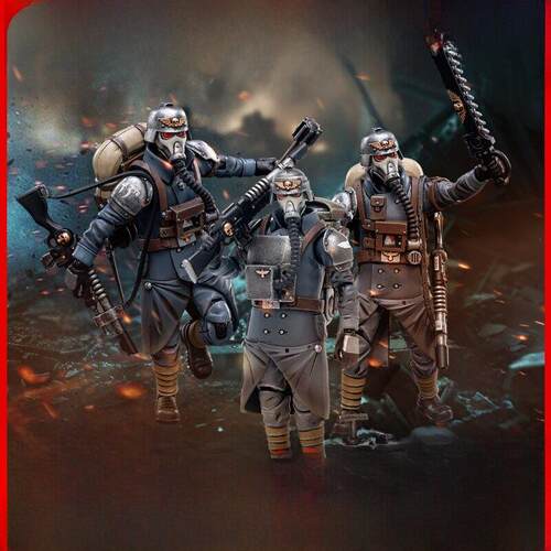 JOYTOY 暗源 战锤40K 1/18星界军克里格死亡军团老兵小队可动兵人