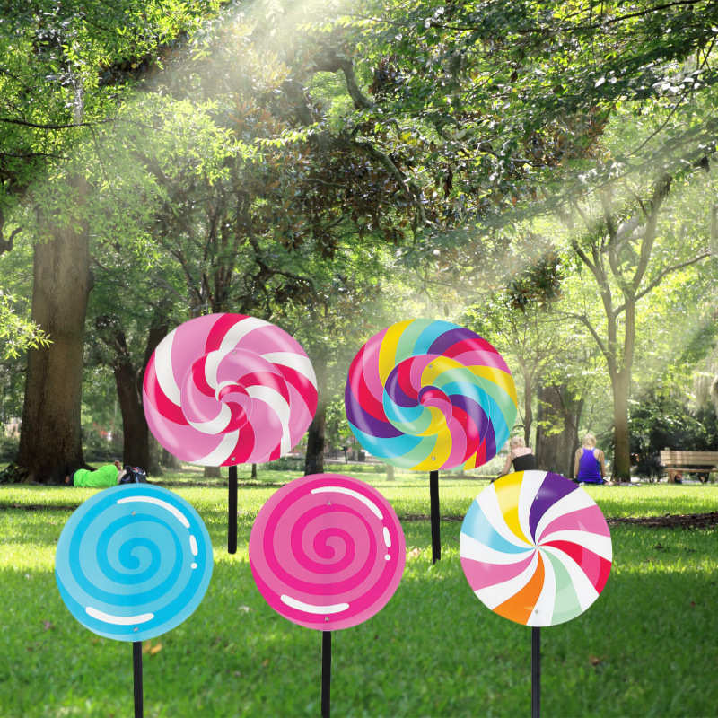 棒棒糖婚礼聚会插牌主题派对场地布置道具 户外塑料插牌 拍照插牌