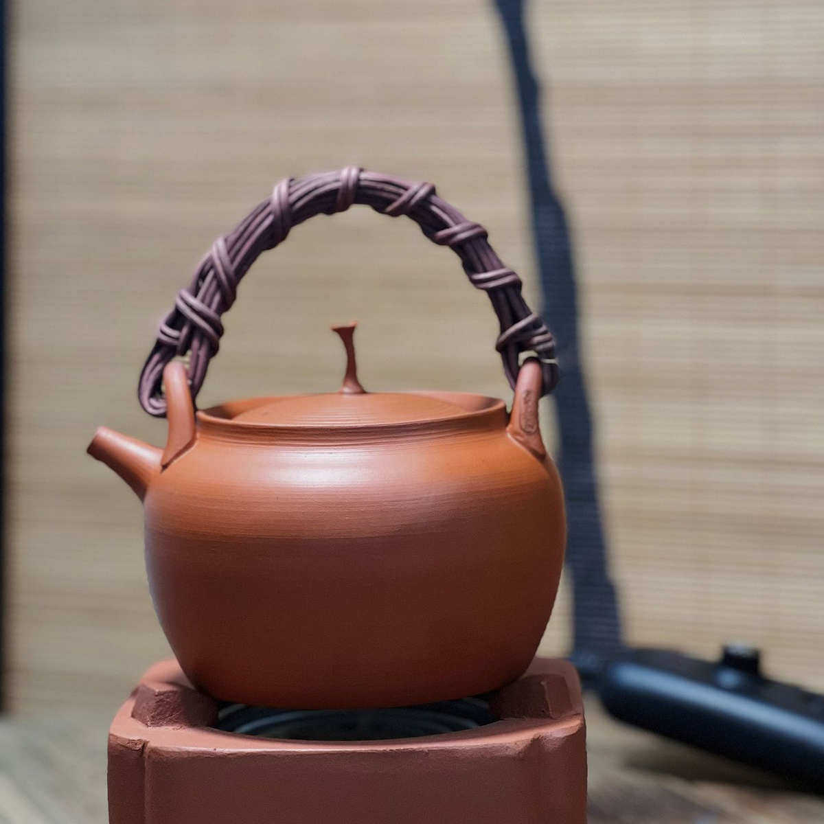 潮州原矿红泥藤提梁砂铫壶薄胎煮茶壶陶壶围炉烧水壶炭炉煮茶器,餐饮具,茶壶,淘宝优惠券,粉丝福利购,淘宝优惠卷