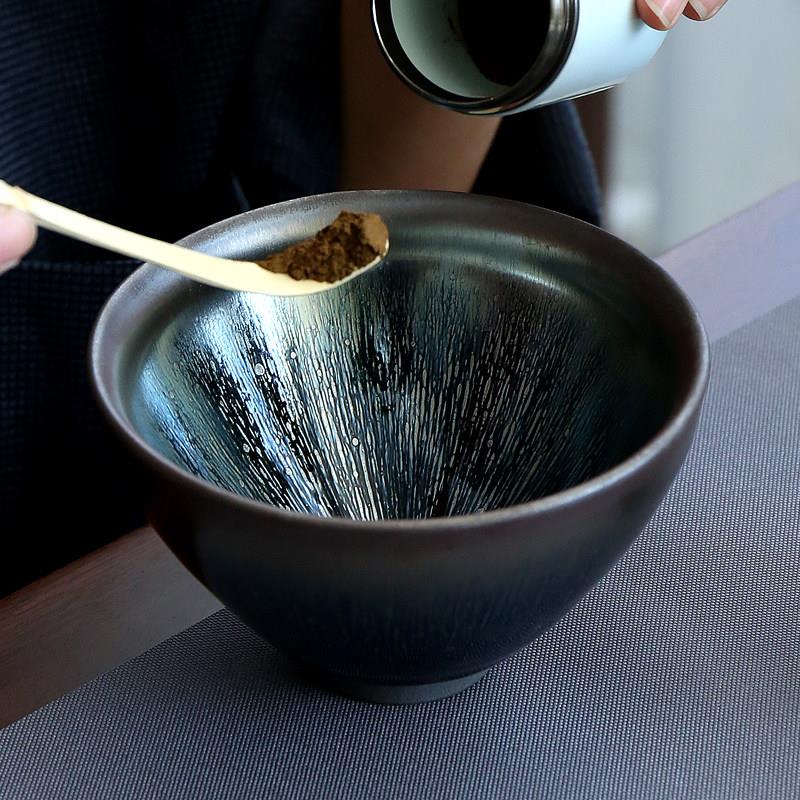 宋代点茶建盏兔毫盏大号盏托茶百戏斗茶盏油滴百花茶碗知否梦华录