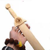 光板免漆方士剑桃木一体剑 剑手工剑可携式