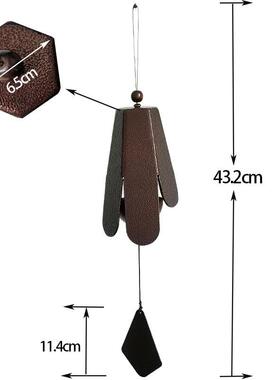 17寸六瓣中式复古户外风铃音韵清澈别墅庭院装饰挂件wind chime