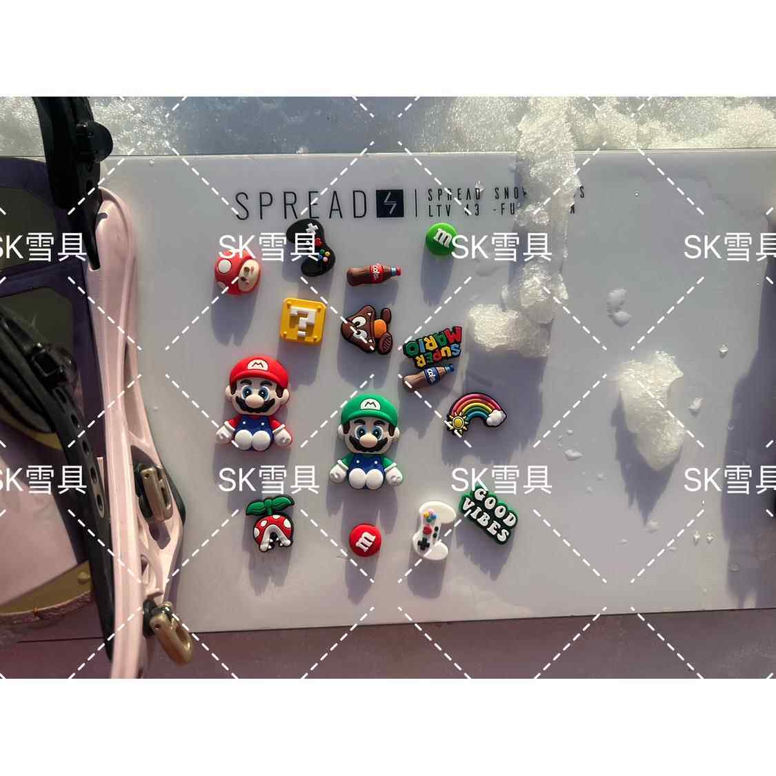 单板雪板防滑贴个性贴纸雪板防护贴防撞贴可爱动物雪板贴纸软矽胶