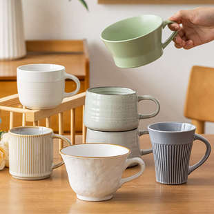 大容量早餐杯陶瓷马克杯合集高颜值水杯牛奶燕麦杯家用杯子咖啡杯