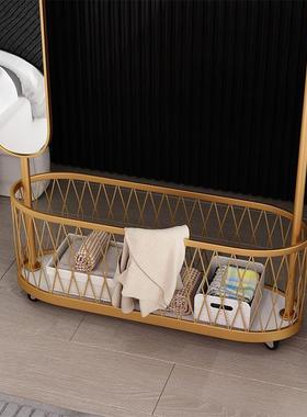 全卧身镜穿衣镜落轻现代奢旋地转衣帽架一体简约家用室TSK挂衣架