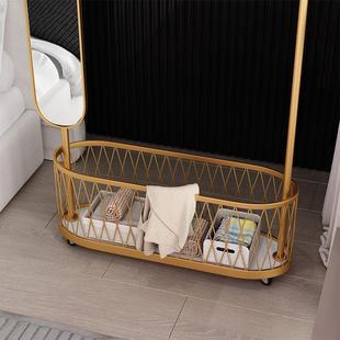 全卧身镜穿衣镜落轻现代奢旋地转衣帽架一体简约家用室TSK挂衣架