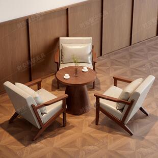 需定制覆古油蜡皮咖啡厅桌椅组合书屋民宿酒馆奶茶店沙发接待区洽