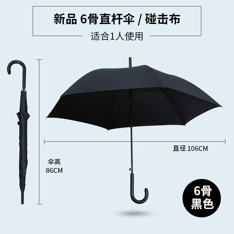 正品雨伞定告制可印lo大go广伞号商务专用男女士半自动杆直黑伞长图片
