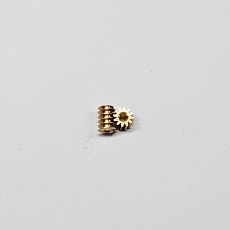 0.2模12齿 蜗轮蜗杆 黄铜90度传动 减速迷你小模数模型静改动齿轮