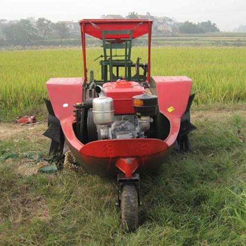 农村2泥船型拖2拉机水田藕田滩涂淤泥拖拉机机耕匹船DYN旋耕机地