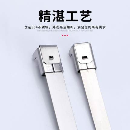 L型扣扎包扣盘船带用打卷钢带304不锈钢扎带户外卡扣大号VSE带束