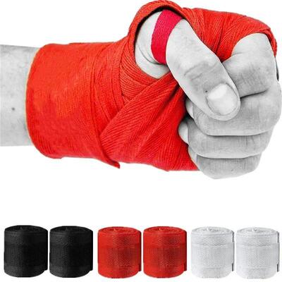 2 Rolls 2.5M Cotton Boxing Bandage Sports Strap Sanda Gauntl