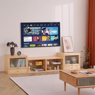 简约书柜实木客斗厅杂志玻LJS0003璃门柜沙发旁展示收纳架格儿童