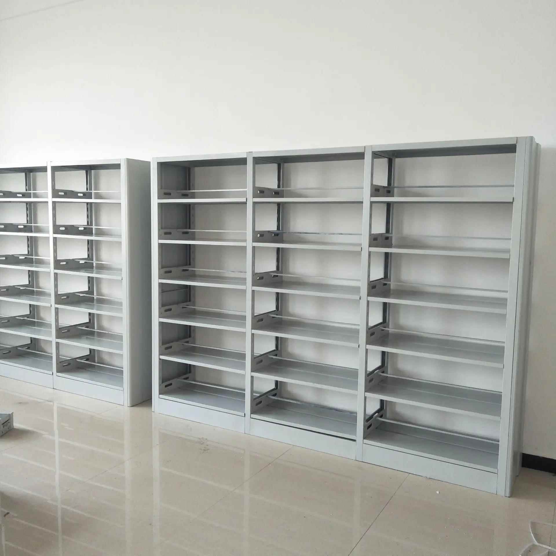 供应钢制书架单双面学校图书馆阅览室钢制书架