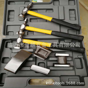 厂家供应七件套黄黑柄锻打汽车修理钣金工具 K7PCS001