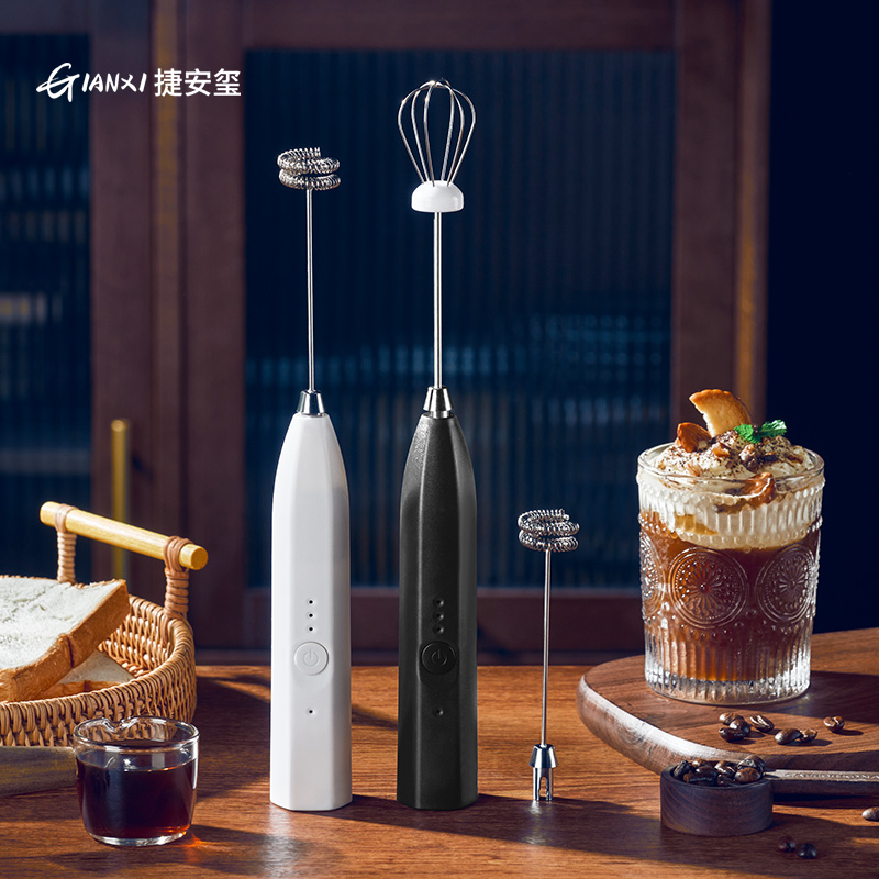 打奶泡器咖啡打泡器家用迷你电动奶泡机牛奶盖搅拌器棒手持打发器