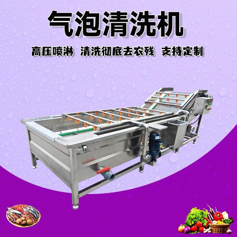 五谷杂粮气泡清洗机脱水蔬菜木耳香菇商用全自动清洗机洗米洗菜机