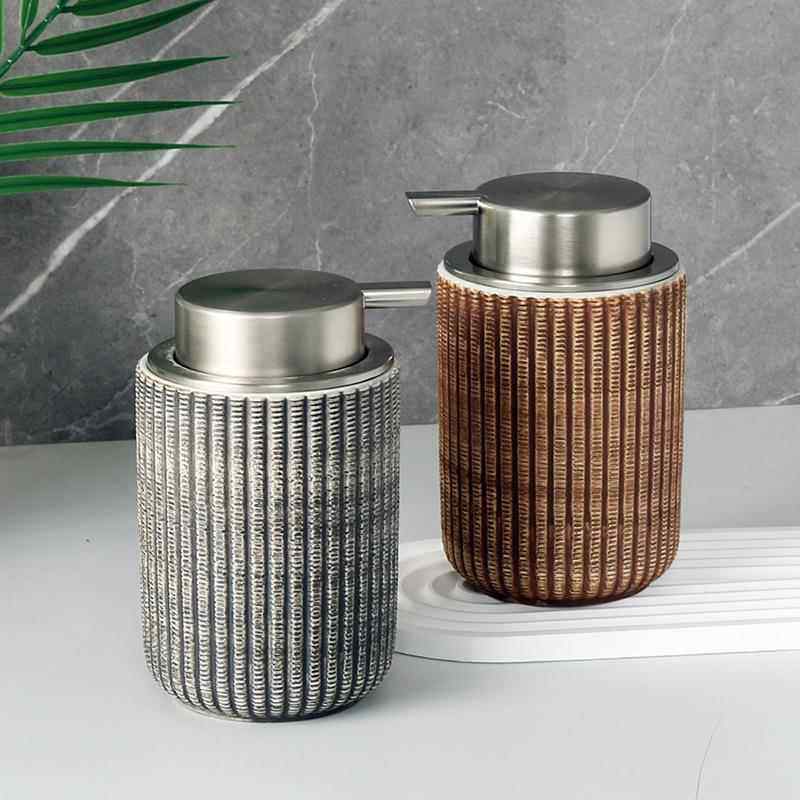 跨境洁面慕斯瓶子陶瓷大容量洗面奶按压起泡瓶卫浴陶瓷分装瓶定制