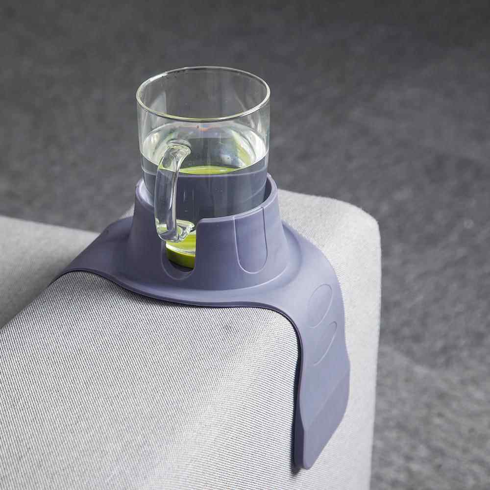 家用硅胶免打孔沙发杯座懒人扶手杯架杯托饮料茶具咖啡支撑架杯套