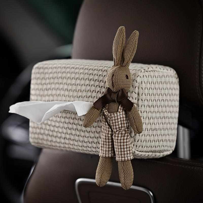 月光兔语汽车纸巾盒座椅背挂式抽纸盒车载纸巾包创意车内装饰用品