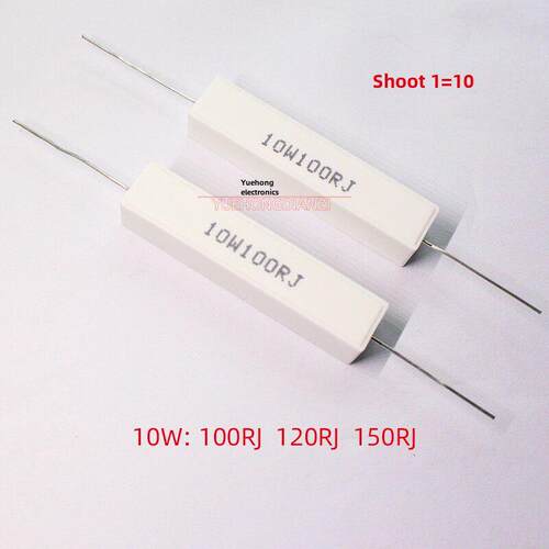 水泥电阻10W100R 120R 150R 150欧姆水平10W100Rj 120Rj 150Rj 5%