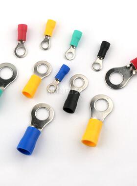 RV1.5-6圆2形绝预线缘端子O型MMR冷压接端头线耳铜鼻子