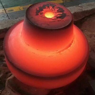 3Cr2W8V热模钢不锈钢红冲加工法兰毛坯锻造自由模锻件精密模锻