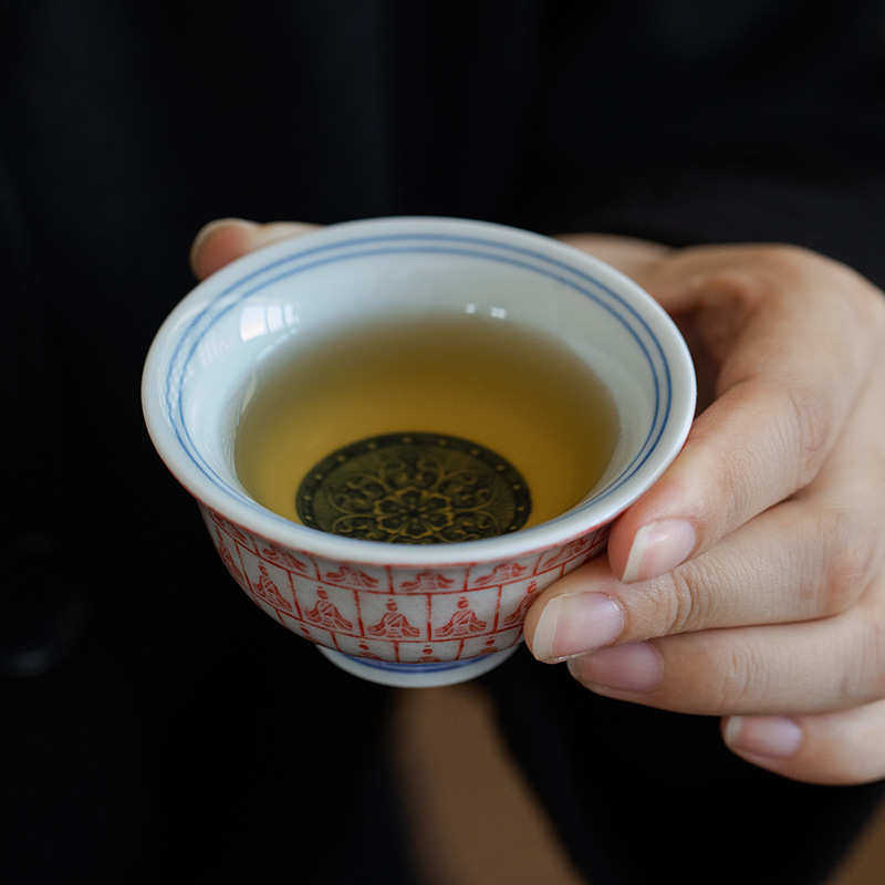 主人陶瓷送礼千佛堂丞景德镇茶杯手七功夫青花杯子高档个人杯压杯,餐饮具,茶杯,淘宝优惠券,粉丝福利购,淘宝优惠卷