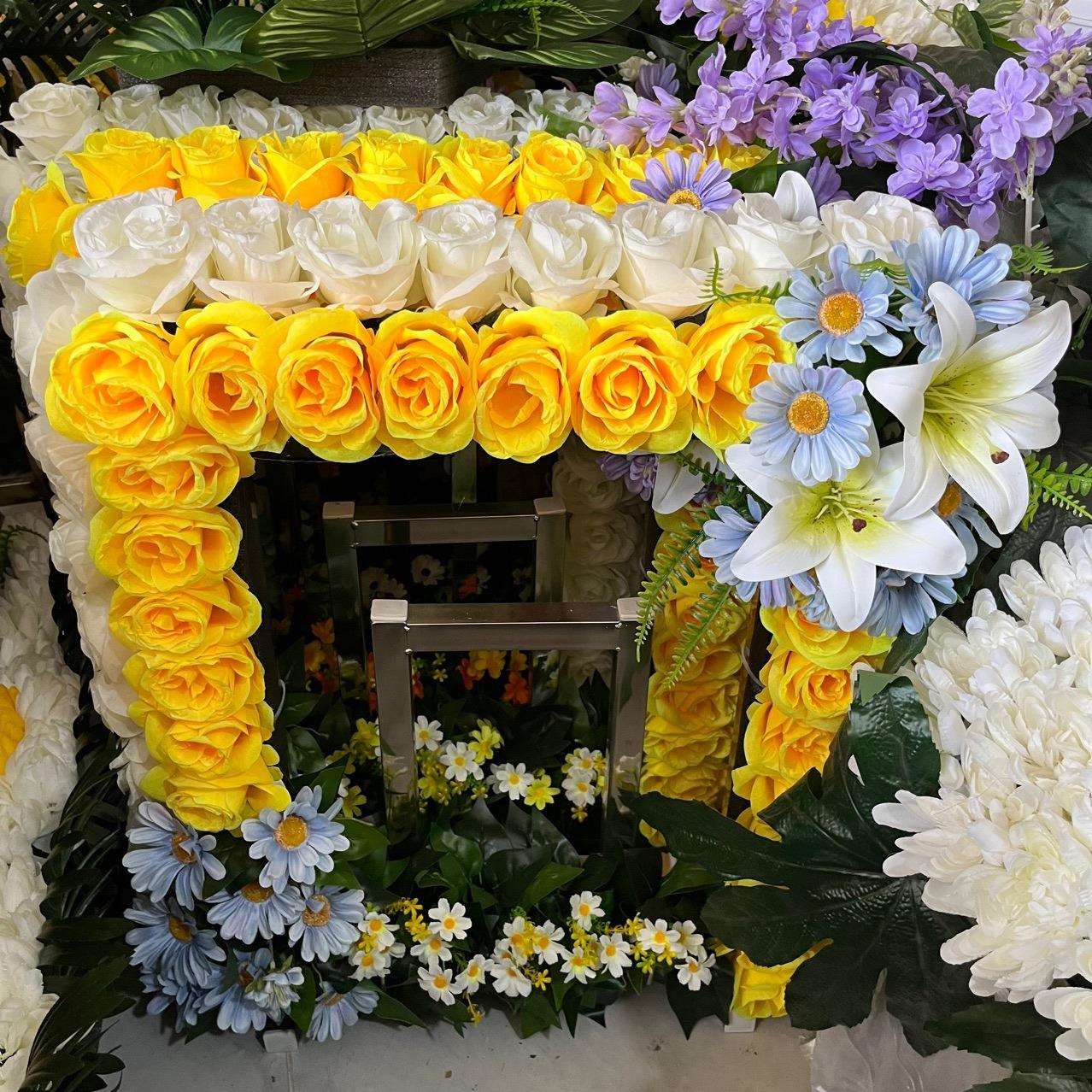 相框花 遗像框 款式多样殡葬白事灵堂灵棚祭祀道具