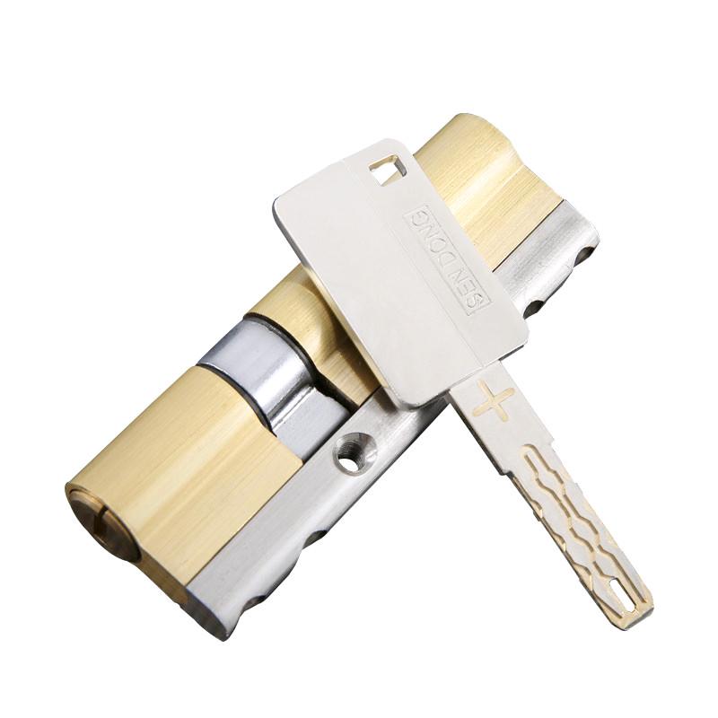 8轨道超C级防盗锁芯全铜家用防盗门老式大门锁通用型锁芯叶片D级