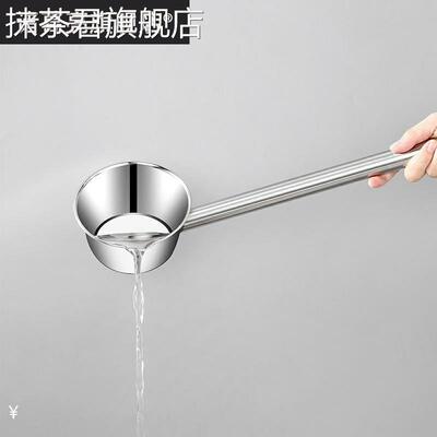德国不锈钢水瓢304加厚水勺水舀子加长手柄加厚加深大瓢汤勺带嘴