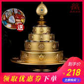 曼扎盘托盘八吉祥铜曼茶藏族曼扎盘修盘小号