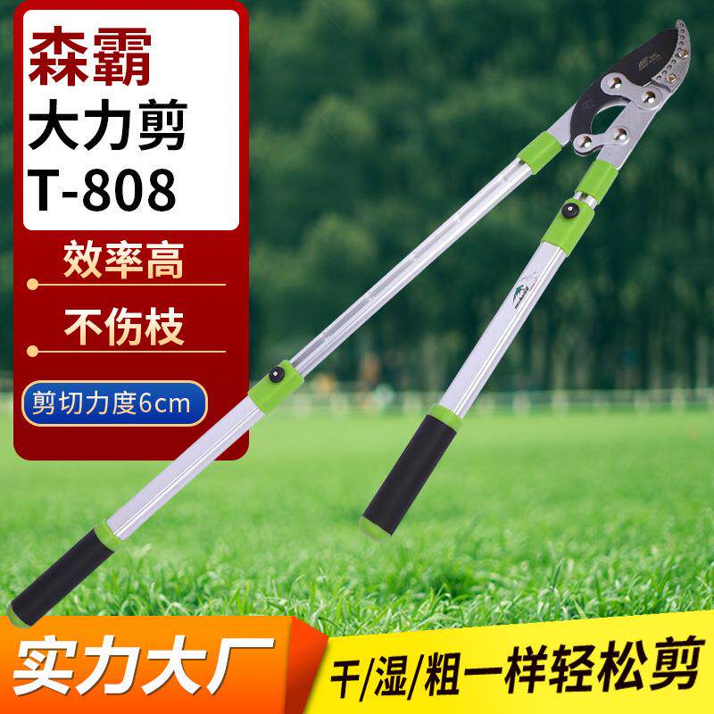 鸟嘴园林修枝大力伸缩剪 铝合金绿化园林粗枝剪 不锈钢修枝嫁接剪