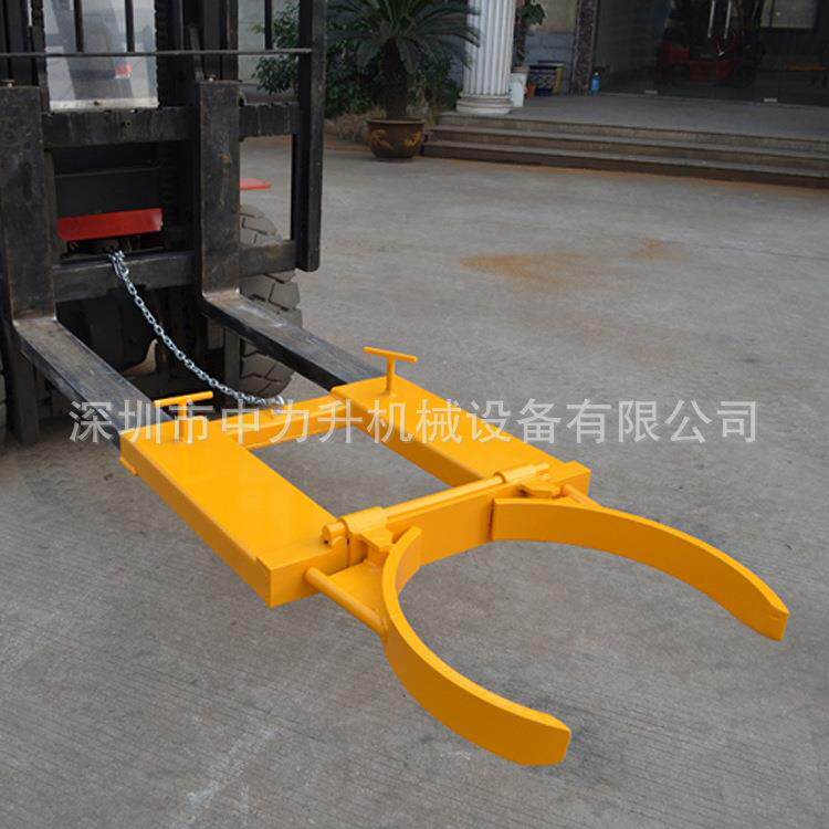 叉车桶钳夹具油桶搬运夹简易油桶抱夹器抱箍式油桶夹