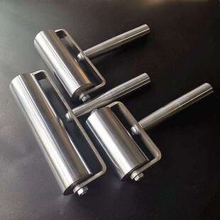 压轮45号钢防水卷材施工压辊实心压滚皮革压边铁滚轮自黏贴排气泡