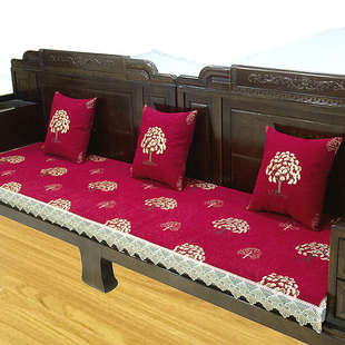 四季通用红木沙发坐垫防滑罗汉床定制盖布垫子实木中式沙发套巾