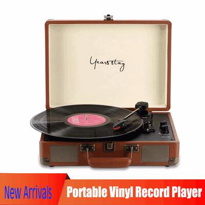 Vintage Portable Handheld Vinyl Record Player, Turntable Thr