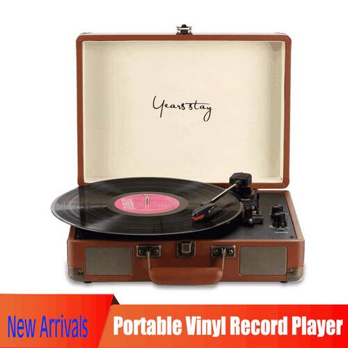 Vintage Portable Handheld Vinyl Record Player, Turntable Thr