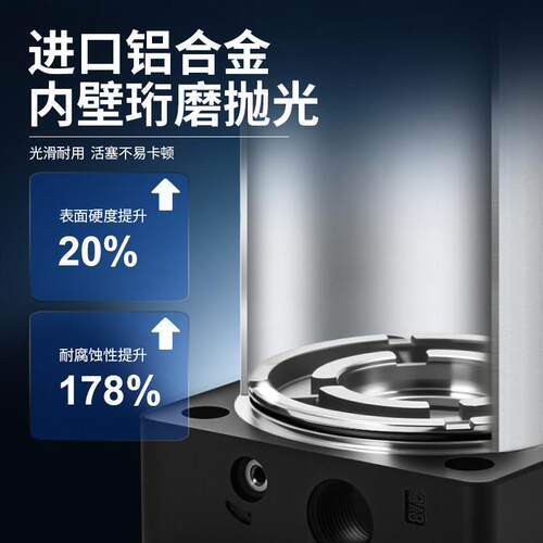 长行程SC气缸小型气动标准大推力大全带磁32 40 50 63 80 100 125