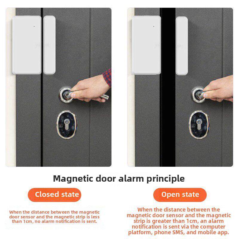 Nb门磁报警器家用防盗报警器商用门窗报警器4g门磁开门远程通知