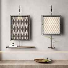 新中式办14637客厅饰画茶室公室壁画装艺术卧室餐厅挂画玄灯关壁