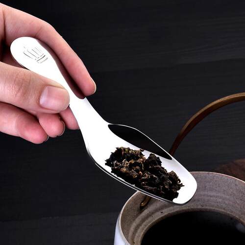 外出便携调羹甜品冰淇淋勺短柄小勺子茶匙加厚 304不锈钢方形短勺