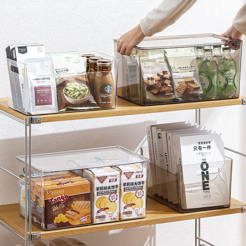 德国品质桌面收纳盒透明零食储物盒化妆品收纳箱压克力盒子收纳筐