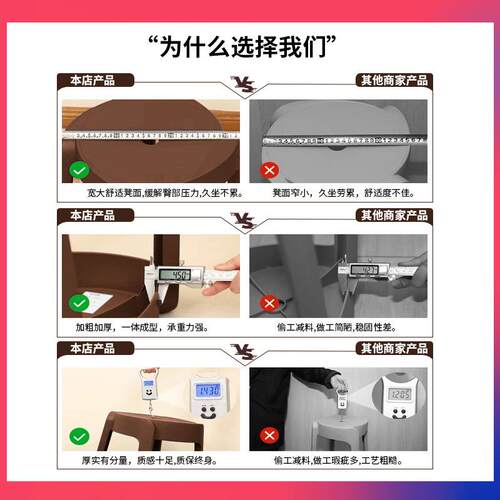 塑料凳子家用加高厚结圆MDS76其凳可约叠放小椅子备用实板凳简现