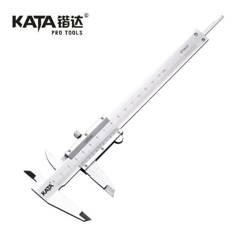 锴达 KATA 游标卡尺150mm 200mm 双槽 精密测量工具机械式KT34115
