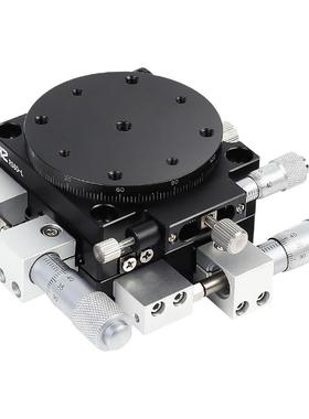 XYR轴位移平台LS60/40/90/100/125三轴精密旋转光学微调移动滑台