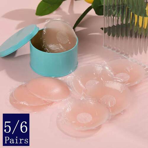 5/6 Pairs Breast Lift Up Tape Sexy Floral Nipple Cover Silic