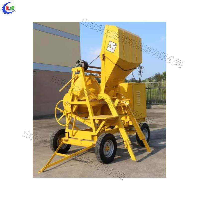 混凝土自动上料搅拌一体机风冷柴油滚筒式拌料机非洲出口型搅拌机