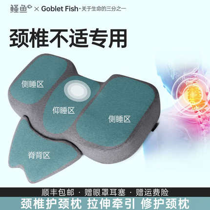 颈椎枕头护颈专用记忆富贵包助睡眠音乐助睡眠石墨烯加热脊椎枕头