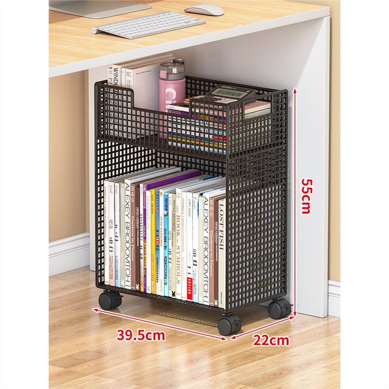 可移动书架书架书桌收纳置物架